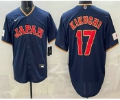 Men's Japan #17 Yusei Kikuchi Navy 2026 World Baseball Classic Cool Base Jersey