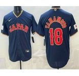 Men's Japan #18 Yoshinobu Yamamoto Navy 2026 World Baseball Classic Cool Base Jersey