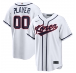 Men's Korea Baseball Active Player Custom White 2026 World Baseball Classic Home Stadium Stitched Jersey
