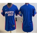 Women's Dominican Republic Big Logo Royal 2026 World Baseball Classic Cool Base Jersey