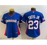 Youth Dominican Republic Baseball #23 Fernando Tatis Jr. Royal 2026 World Baseball Classic Road Stadium Stitched Baseball Jersey
