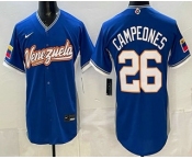 Men's Venezuela #26 Venezuela Blue 2026 World Baseball Classic Cool Base Jersey