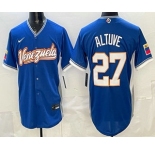 Men's Venezuela #27 Jose Altuve Blue 2026 World Baseball Classic Cool Base Jersey