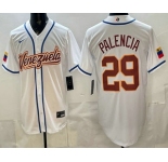 Men's Venezuela #29 Daniel Palencia White 2026 World Baseball Classic Cool Base Jersey