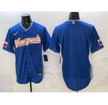 Men's Venezuela Baseball Blank Blue 2026 World Baseball Classic Road Stadium Stitched Jersey
