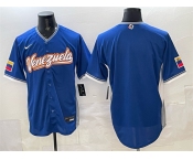 Men's Venezuela Baseball Blank Blue 2026 World Baseball Classic Road Stadium Stitched Jersey