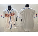 Men's Venezuela Baseball Blank White 2026 World Baseball Classic Home Stadium Stitched Jersey