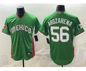 Men's Mexico Baseball #56 Randy Arozarena Green 2026 World Baseball Classic Home Stadium Stitched Jersey