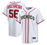 Men's Mexico Baseball #56 Randy Arozarena White 2026 World Baseball Classic Home Stadium Stitched Jersey