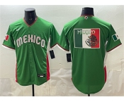 Men's Mexico Baseball Team Big Logo Green 2026 World Baseball Classic Home Stadium Stitched Jersey