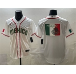 Men's Mexico Baseball Team Big Logo White 2026 World Baseball Classic Home Stadium Stitched Jersey