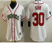 Women's Mexico #30 Alejandro Kirk White 2026 World Baseball Classic Cool Base Jersey