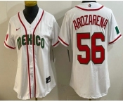 Women's Mexico #56 Randy Arozarena White 2026 World Baseball Classic Cool Base Jersey