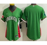 Women's Mexico Blank Green 2026 World Baseball Classic Cool Base Jersey
