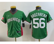 Youth Mexico Baseball #56 Randy Arozarena Green 2026 World Baseball Classic Stadium Stitched Baseball Jersey