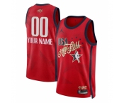 Men 2026 All Star Active Player Custom Red Stitched Basketball Jersey