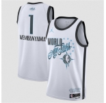 Men's 2026 All-Star #1 Victor Wembanyama White Stitched Basketball Jersey