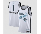 Men's 2026 All-Star #1 Victor Wembanyama White Stitched Basketball Jersey