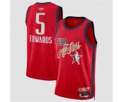 Men's 2026 All-Star #5 Anthony Edwards Red Stitched Basketball Jersey