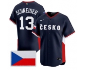 Men's Czech Republic Baseball #13 Martin Schneider Nike Navy 2026 World Baseball Classic Jersey