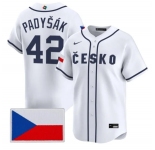 Men's Czech Republic Baseball #42 Daniel Padyk Nike White 2026 World Baseball Classic Jersey