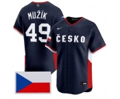 Men's Czech Republic Baseball #49 Martin Muk Nike Navy 2026 World Baseball Classic Jersey