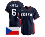 Men's Czech Republic Baseball #6 Terrin Vavra Nike Navy 2026 World Baseball Classic Jersey