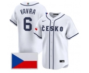 Men's Czech Republic Baseball #6 Terrin Vavra Nike White 2026 World Baseball Classic Jersey