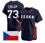 Men's Czech Republic Baseball #73 Marek Chlup Nike Navy 2026 World Baseball Classic Jersey