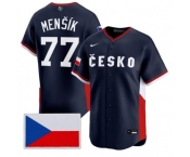Men's Czech Republic Baseball #77 Vojtch Menk Nike Navy 2026 World Baseball Classic Jersey