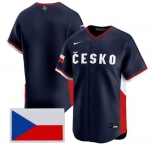 Men's Czech Republic Baseball Nike Navy 2026 World Baseball Classic Team Jersey
