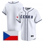 Men's Czech Republic Baseball Nike White 2026 World Baseball Classic Team Jersey