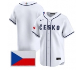 Men's Czech Republic Baseball Nike White 2026 World Baseball Classic Team Jersey