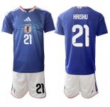 Men's Japan #21 KAISHU National Team FIFA x World Cup 2026 Home Blue On Field Jersey