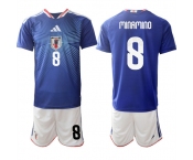Men's Japan #8 MINAMINO National Team FIFA x World Cup 2026 Home Blue On Field Jersey