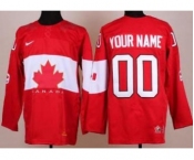 2014 Winter Olympics Canada Team Red Customized Hockey Jerseys