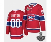 Adidas Canadiens Custom Red Home Authentic 2021 NHL Stanley Cup Final Patch Jersey