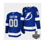 Adidas Lightning Custom Blue Home Authentic 2021 NHL Stanley Cup Final Patch Jersey