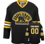 Customized Boston Bruins Jersey Black Third Man Hockey