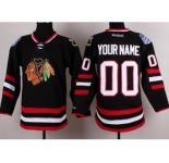 Customized Chicago Blackhawks Black 2014 Hockey Stadium Series Jerseys