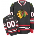 Customized Chicago Blackhawks Jersey Black New Third Man Hockey