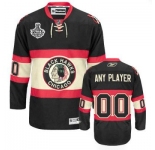 Customized Chicago Blackhawks Jersey Black Third Stanley Cup Finals Man Hockey