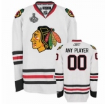 Customized Chicago Blackhawks Jersey White Road Stanley Cup Finals Man Hockey