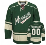 Customized Minnesota Wild Jersey M Green Third Man Hockey