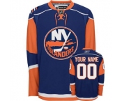 Customized New York Islanders Jersey Dark Blue Home Man Hockey