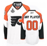 Customized Philadelphia Flyers Jersey White Road Man With Stanley Cup Finals