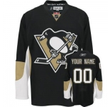 Customized Pittsburgh Penguins Jersey Black Home Man Hockey