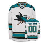 Customized San Jose Sharks Jersey White Away Man Hockey