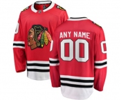 Men Chicago Blackhawks Customized Fanatics Branded Red Home Breakaway NHL Jersey