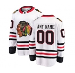 Men Chicago Blackhawks Customized Fanatics Branded White Away Breakaway NHL Jersey